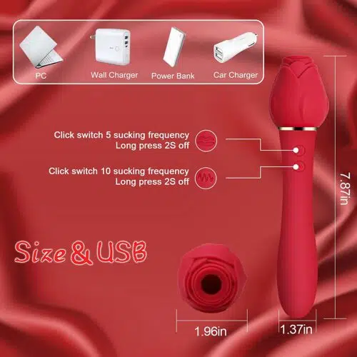 Rose pulsing Vibrating Sex Toy Adult Luxury