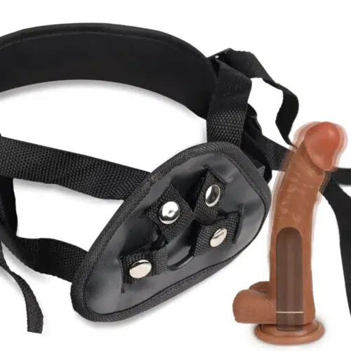 Amorous Vibrating Dildo With Strap On + Bullet & Cock Rings Adult Luxury