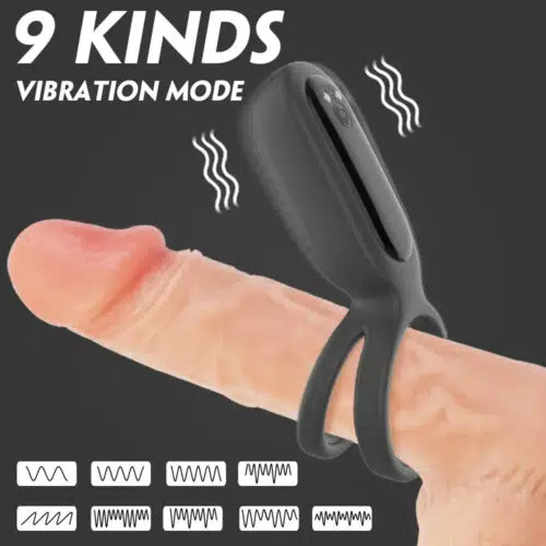 Magic Bullet Cock Ring (Black) 9 Kinds Of Different Vibrations Adult Luxury