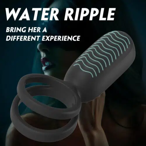 Magic Bullet Cock Ring (Black) Water Ripple Vibrator Adult Luxury