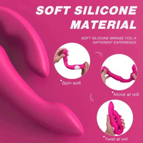 Zerona Double Pleasures Soft Silicone Feel Vibrator (Pink) Adult Luxury