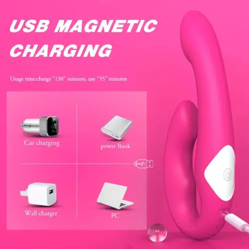 Zerona Double Pleasures USB Charger (Pink) Adult Luxury