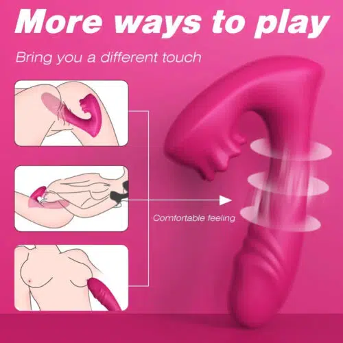 The One And Only 3 in 1 Licking Bio Air Vibrator (Pink) Different Ways To Use Vibrator Adult Luxury