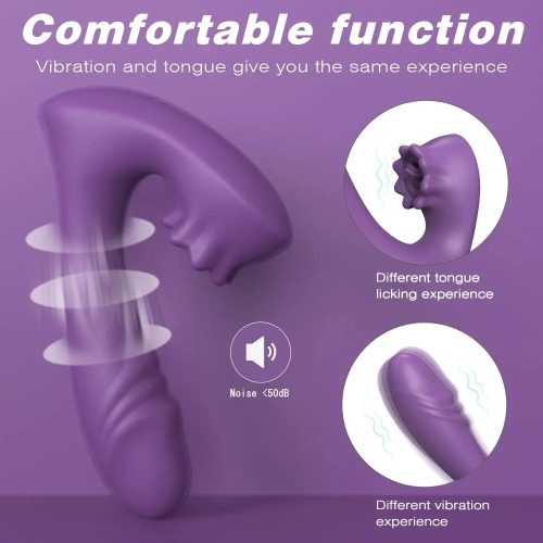 The One And Only 3 in 1 Licking Bio Air Vibrator (Purple) Suction Vibrator Adult Luxury