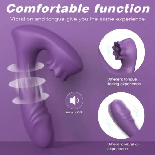 The One And Only 3 in 1 Licking Bio Air Vibrator (Purple) Suction Vibrator Adult Luxury