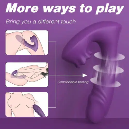 The One And Only 3 in 1 Licking Bio Air Vibrator (Purple) Ways To use Vibrator Adult Luxury