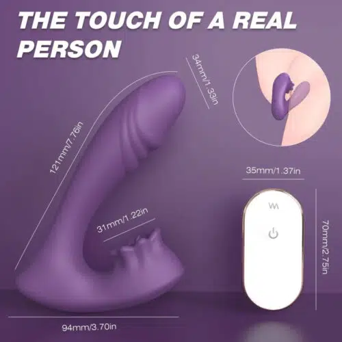 The One And Only 3 in 1 Licking Bio Air Vibrator (Purple) Size Adult Luxury