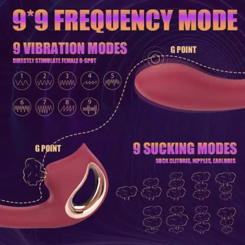 Suction Vibrator Adult Luxury 9 Vibration Modes **