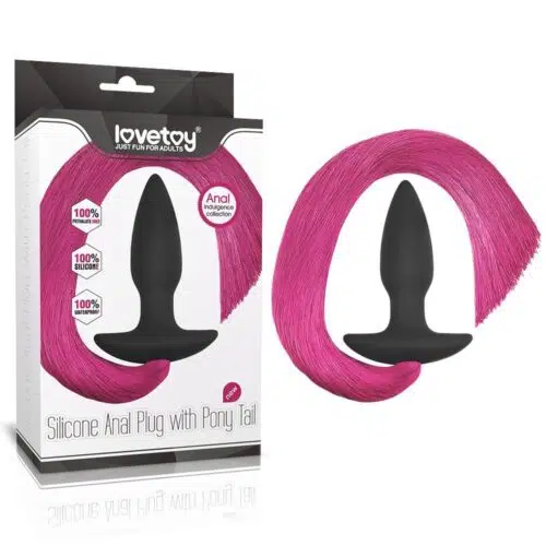 Silicone Anal Plug with Pony Tail Adult Luxury