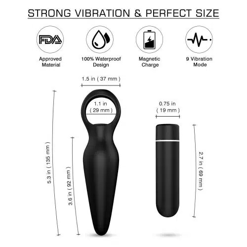 Slick® 4 in 1 Vibrator (Black) Adult Luxury