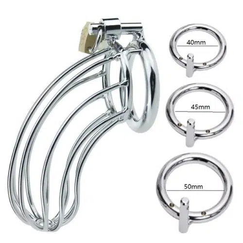 Stainless Steel Cock Cage Chasity Adult Luxury