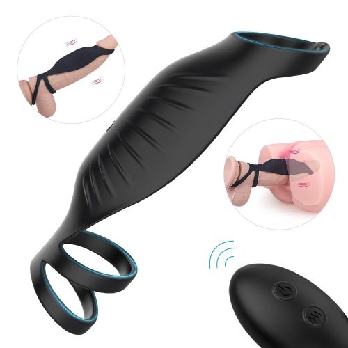 Superstud Tripple Cock Ring Vibrator - With Remote Adult Luxury