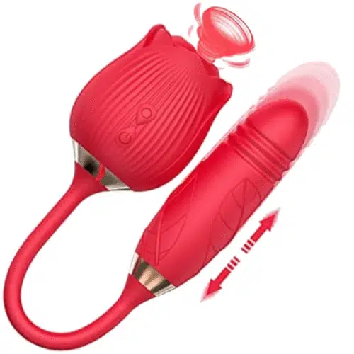 Fantasy Thrusting Rose Vibrator (Red) Adult luxury