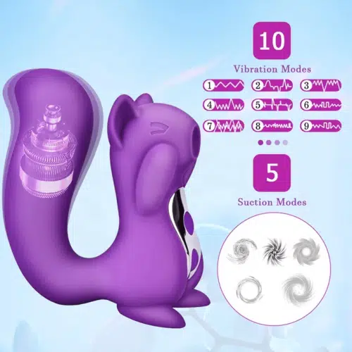 10 Powerful Handheld Squirrels G-Point Vibration Clítoris Personal Suction Waterproof Vacuum Massager, Female Entertainment Toy Adult Luxury