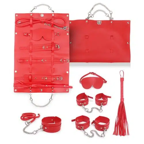 V.I.P. Leather bondage set in Red Adult Luxury