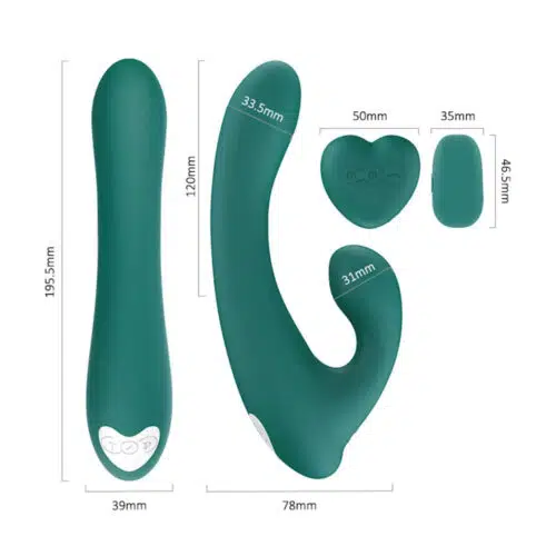 Orgasmo Exótica Vibe-It ™ (Green) Size Dimensions Adult Luxury 