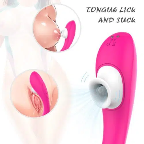 Instinct® Tongue Bendable Sucking Vibrator/ Couples Sex Toy Adult Luxury