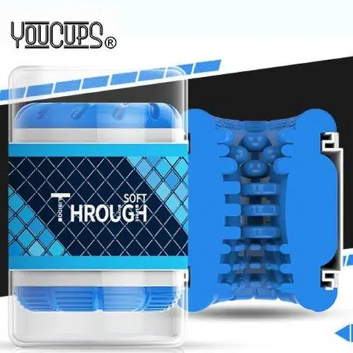 Youcups® Through Male Masturbator ( Blue) Adult Luxury