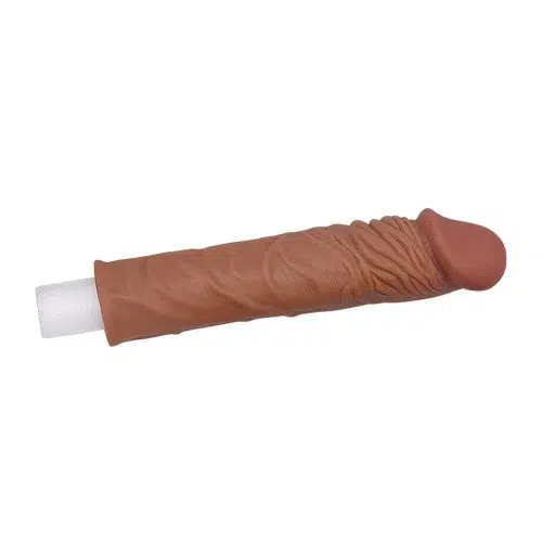 Add 5 cm Pleasure Penis Sleeve (Brown) Adult Luxury