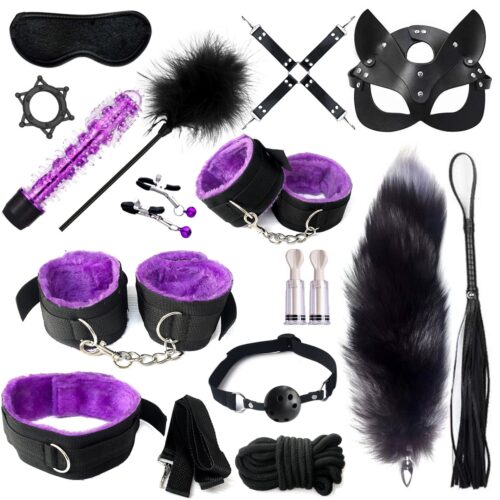 Purple bondage sex toy kit Adult Luxury 