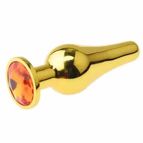 Gold gem Butt plug anal sex toy 
