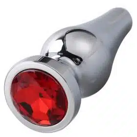 Silver gem Butt plug anal sex toy 