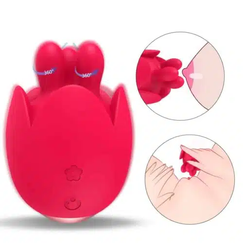 Hybrid-Rose™ Massage 360°Spinning Licking Rose Best Vibrator Women Sex Toy