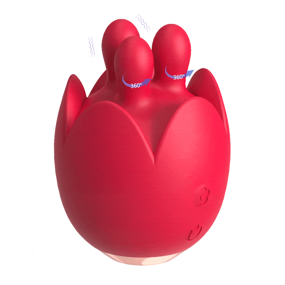 Hybrid-Rose™ Massage 360°Spinning Licking Rose Vibrator Sex Toy