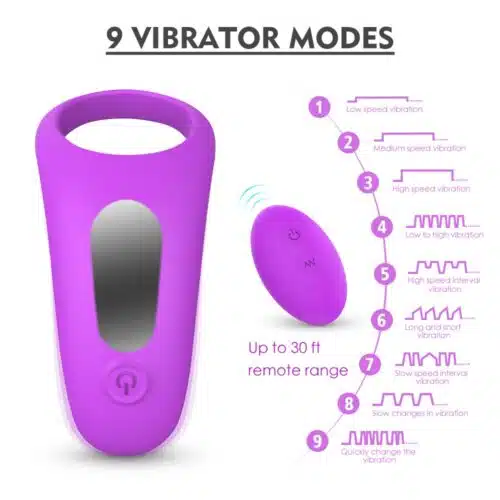 Cock ring sex toy for couples with remote