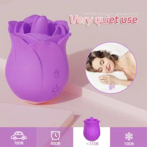 Purple Rose Licking Vibrator Adult Luxury 1