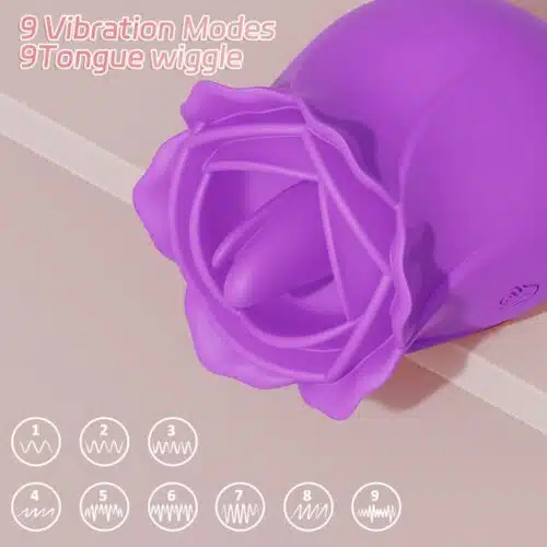 Purple Licking Rose Tongue Vibrator Adult Luxury 2