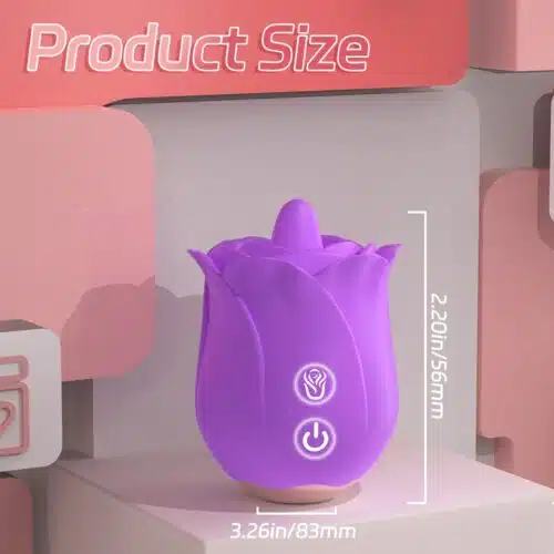 Purple Licking Rose Tongue Vibrator Adult Luxury Sex Toy 5