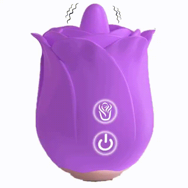 Purple Rose Licking Vibrator Adult Luxury Sex Toy