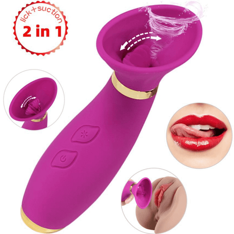 Temptations Sucking Licking Tongue Vibrator
