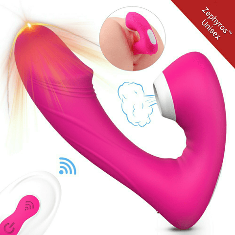 Zephyros™ Unisex (Pink) with Remote sucking sex toy